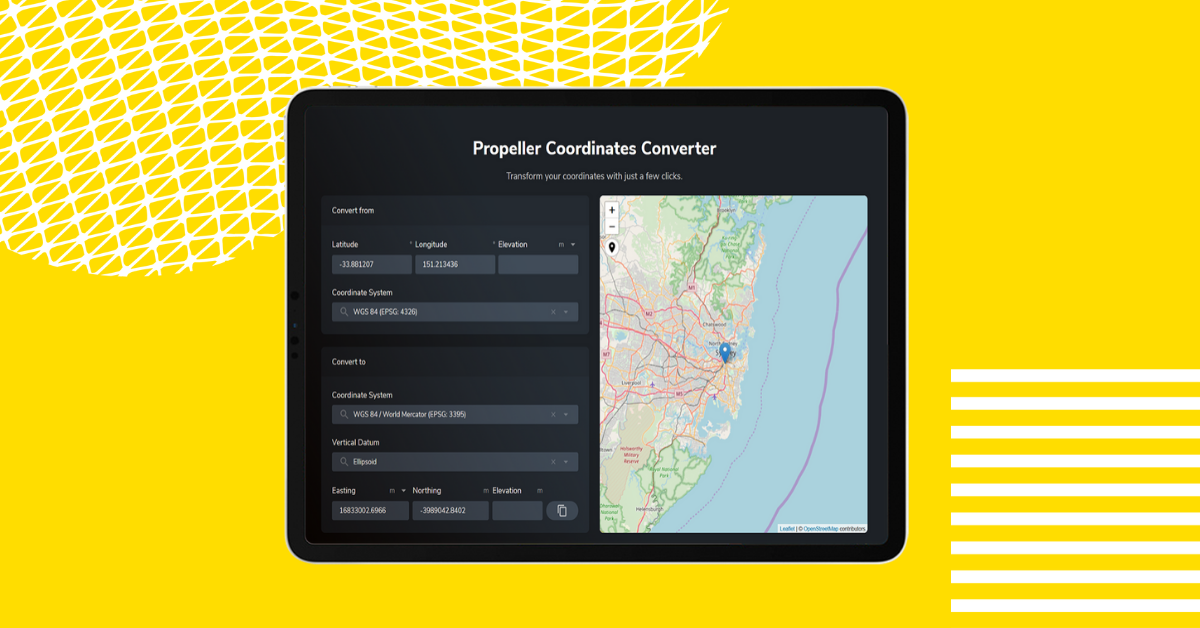 Coordinates converter propeller